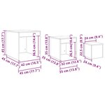 vidaXL Tables gigognes 3 Pièces Sonoma gris Bois d'ingénierie