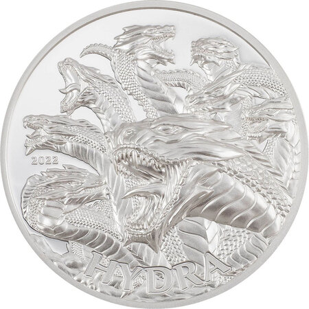 Pièce de monnaie en Argent 1000 Shillings g 31.1 (1 oz) Millésime 2022 Mythical Creatures Tanzania HYDRA