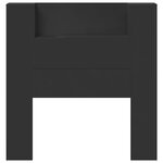 vidaXL Armoire tête de lit avec LED noir 100x16 5x103 5 cm