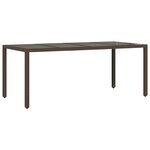 vidaXL Ensemble de bistro de jardin 7 Pièces coussins marron poly rotin
