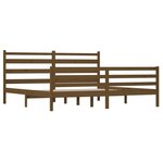 vidaXL Cadre de lit Bois massif de pin 200x200 cm Marron miel