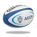 GILBERT Ballon de rugby Replique Club Agen - Taille 5 - Homme