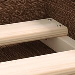 vidaXL Cadre de lit chêne marron 120x190 cm petit double