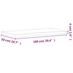 vidaXL Dessus de bureau 100x(45-50)x4 cm bois massif de hêtre