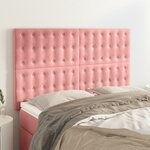 vidaXL Têtes de lit 4 Pièces Rose 72x5x78/88 cm Velours