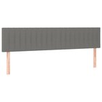 vidaXL Sommier à lattes de lit avec matelas Gris foncé 180x200cm Tissu