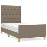 vidaXL Cadre de lit avec tête de lit Taupe 80x200 cm Tissu