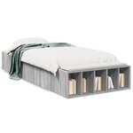 vidaXL Cadre de lit sonoma gris 90x190 cm bois d'ingénierie