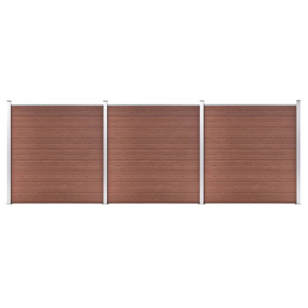 vidaXL Clôture de jardin WPC 526x186 cm Marron