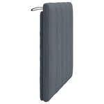 vidaXL Coussin de tête de lit gris foncé 90 cm velours