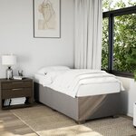 vidaXL Cadre de lit Taupe 90x190 cm Tissu