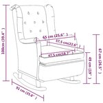 vidaXL Fauteuil avec pieds à bascule et tabouret Gris clair Tissu
