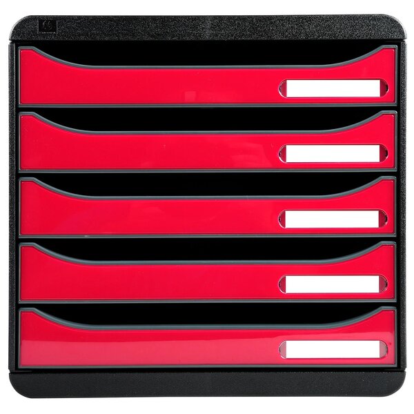 Module De Classement Big Box Plus 5 Tiroirs Iderama - Framboise Brillant - Exacompta
