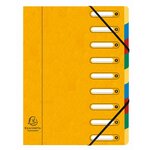Trieur Harmonika® À Fenêtres Avec Élastiques Véritable Carte Lustrée 9 Compartiments - Couleurs Assorties - X 6 - Exacompta