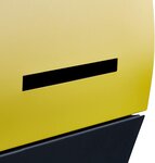Boîte aux lettres murale avec compartiment journaux noir jaune