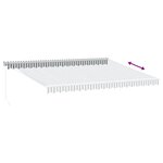 vidaXL Auvent rétractable anthracite et blanc 4 5x3 m tissu/aluminium