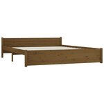 vidaXL Cadre de lit Marron miel Bois massif 200x200 cm