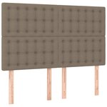 vidaXL Sommier à lattes de lit avec matelas Taupe 140x190 cm Tissu