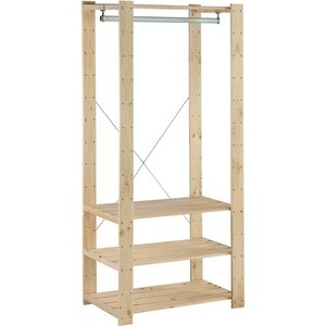 Penderie en pin massif evolution hauteur 174 cm