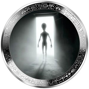 Pièce de monnaie en Argent 2000 Francs g 62.2 (2 oz) Millésime 2025 We Are Not Alone ALIEN IN DOOROPENING