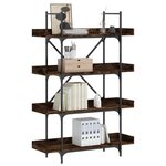 vidaXL Bibliothèque à 4 niveaux chêne fumé 100x33x145 5 cm