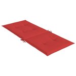 vidaXL Coussins de chaise de jardin dossier haut lot de 6 rouge tissu