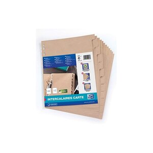 Oxford Intercalaires Touareg 12 touches format A4 beige