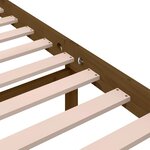 vidaXL Cadre de lit Marron miel Bois massif 135x190 cm Double