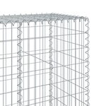 vidaXL Panier gabion avec couvercle 200x50x200 cm fer galvanisé