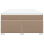 vidaXL Sommier à lattes de lit avec matelas Cappuccino 140x190 cm