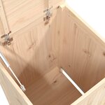 vidaXL Boîte à linge 44x44x76 cm Bois massif de pin