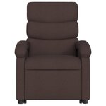 vidaXL Fauteuil inclinable électrique marron foncé tissu
