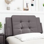 vidaXL Coussin de tête de lit gris 100 cm similicuir