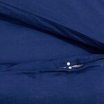 vidaXL Ensemble de housse de couette Bleu marine 200x220 cm Microfibre