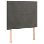 vidaXL Tête de lit à LED Gris foncé 80x5x118/128 cm Velours