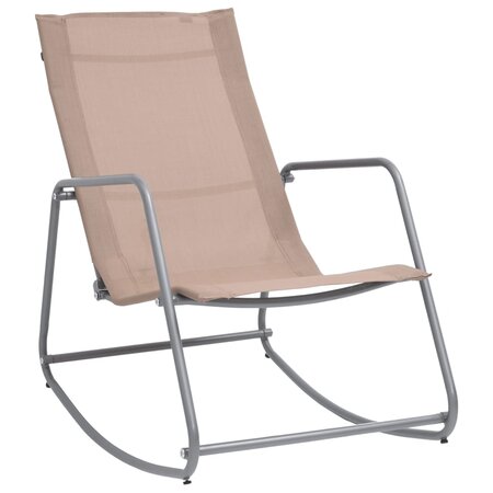 vidaXL Chaise à bascule de jardin Taupe 95x54x85 cm Textilène