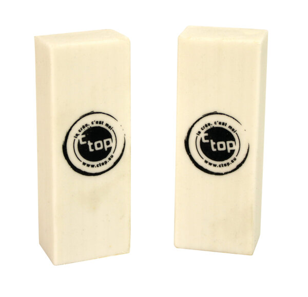 Gomme dessin blanche 4 8 cm 2 pièces