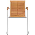 vidaXL Chaises de jardin avec coussins lot de 2 Acacia solide et acier