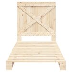 vidaXL Cadre de lit avec tête de lit 90x200 cm bois de pin massif
