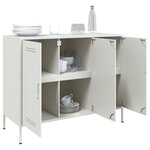 vidaXL Buffet blanc 100 5x39x79 cm acier laminé à froid