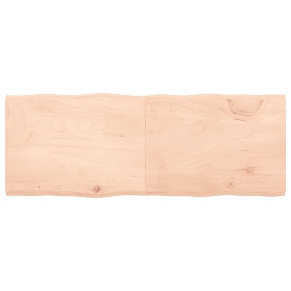 vidaXL Dessus de table bois massif non traité bordure assortie
