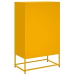 vidaXL Buffet haut jaune moutarde 68x39x111 5 cm acier laminé à froid