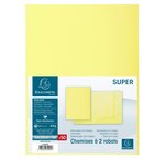 Paquet de 50 chemises 2 rabats SUPER 250 - 24x32cm Jaune Canari EXACOMPTA