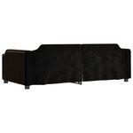 vidaXL Lit de repos noir 100x200 cm tissu