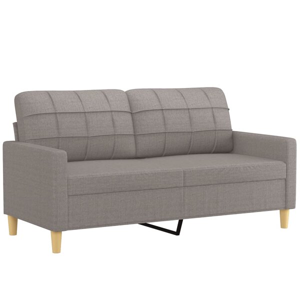 vidaXL Canapé à 2 places Taupe 140 cm Tissu