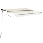 vidaXL Auvent automatique sur pied 400x350 cm Crème