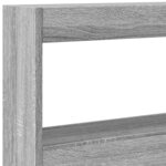 vidaXL Armoire tête de lit avec LED sonoma gris 180x17x102 cm
