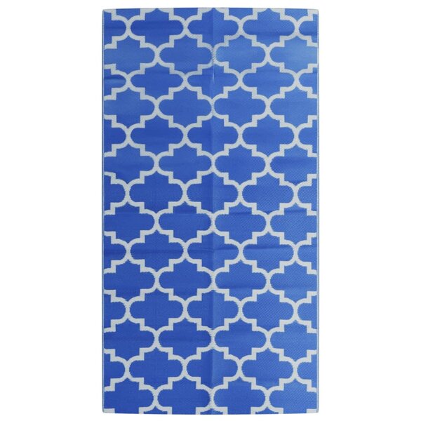 vidaXL Tapis d'extérieur bleu 80x150 cm PP