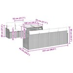 Ensemble de Canapé de Jardin 9 pièces vidaXL avec Coussins en Rattan Poly Noir