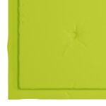 vidaXL Chaises Batavia lot de 2 coussins vert vif Bois de teck massif